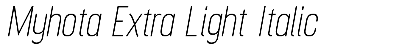 Myhota Extra Light Italic